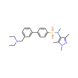 CCN(CC)Cc1cccc(-c2ccc(S(=O)(=O)N(C)c3c(C)nn(C)c3C)cc2)c1 ZINC000199946145