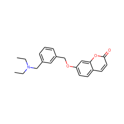 CCN(CC)Cc1cccc(COc2ccc3ccc(=O)oc3c2)c1 ZINC000473129042