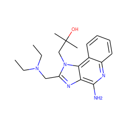 CCN(CC)Cc1nc2c(N)nc3ccccc3c2n1CC(C)(C)O ZINC000049047770