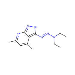 CCN(CC)N=Nc1[nH]nc2nc(C)cc(C)c12 ZINC000254036109