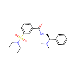 CCN(CC)S(=O)(=O)c1cccc(C(=O)NC[C@@H](c2ccccc2)N(C)C)c1 ZINC000003313037