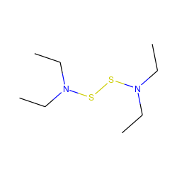 CCN(CC)SSN(CC)CC ZINC000005848684