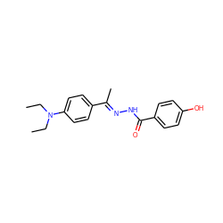 CCN(CC)c1ccc(/C(C)=N/NC(=O)c2ccc(O)cc2)cc1 ZINC000013643174