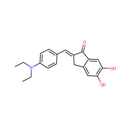 CCN(CC)c1ccc(/C=C2\Cc3cc(O)c(O)cc3C2=O)cc1 ZINC000095564555