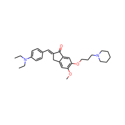 CCN(CC)c1ccc(/C=C2\Cc3cc(OC)c(OCCCN4CCCCC4)cc3C2=O)cc1 ZINC000299839316