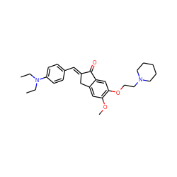 CCN(CC)c1ccc(/C=C2\Cc3cc(OC)c(OCCN4CCCCC4)cc3C2=O)cc1 ZINC000299820887