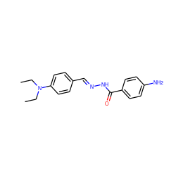 CCN(CC)c1ccc(/C=N/NC(=O)c2ccc(N)cc2)cc1 ZINC000003149603