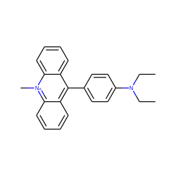 CCN(CC)c1ccc(-c2c3ccccc3[n+](C)c3ccccc23)cc1 ZINC000139571819