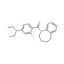 CCN(CC)c1ccc(C(=O)N2CCCCc3ccccc32)c(Cl)c1 ZINC000013835093