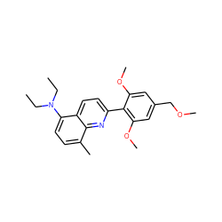 CCN(CC)c1ccc(C)c2nc(-c3c(OC)cc(COC)cc3OC)ccc12 ZINC000084729961