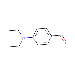 CCN(CC)c1ccc(C=O)cc1 ZINC000000157147