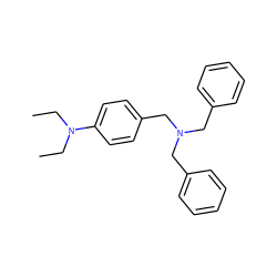 CCN(CC)c1ccc(CN(Cc2ccccc2)Cc2ccccc2)cc1 ZINC000095589170