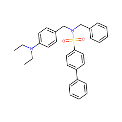 CCN(CC)c1ccc(CN(Cc2ccccc2)S(=O)(=O)c2ccc(-c3ccccc3)cc2)cc1 ZINC000095592792