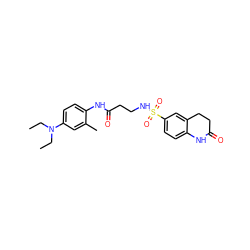 CCN(CC)c1ccc(NC(=O)CCNS(=O)(=O)c2ccc3c(c2)CCC(=O)N3)c(C)c1 ZINC000015937087