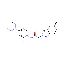 CCN(CC)c1ccc(NC(=O)Cn2cc3c(n2)CC[C@H](C)C3)c(C)c1 ZINC000004917988