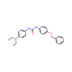 CCN(CC)c1ccc(NC(=O)Nc2ccc(OCc3ccccc3)cc2)cc1 ZINC000001032346