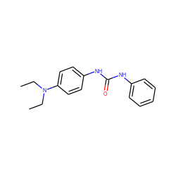 CCN(CC)c1ccc(NC(=O)Nc2ccccc2)cc1 ZINC000000146501