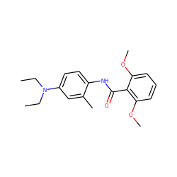 CCN(CC)c1ccc(NC(=O)c2c(OC)cccc2OC)c(C)c1 ZINC000000568403