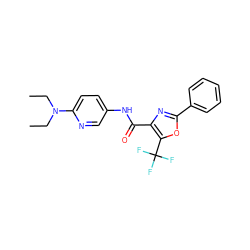 CCN(CC)c1ccc(NC(=O)c2nc(-c3ccccc3)oc2C(F)(F)F)cn1 ZINC000073170030