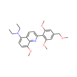 CCN(CC)c1ccc(OC)c2nc(-c3c(OC)cc(COC)cc3OC)ccc12 ZINC000095577822