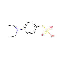 CCN(CC)c1ccc(SS(=O)(=O)O)cc1 ZINC000001821619