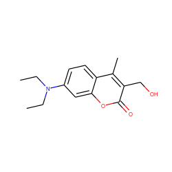 CCN(CC)c1ccc2c(C)c(CO)c(=O)oc2c1 ZINC000000191542