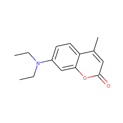 CCN(CC)c1ccc2c(C)cc(=O)oc2c1 ZINC000000057145