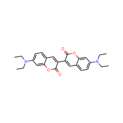 CCN(CC)c1ccc2cc(-c3cc4ccc(N(CC)CC)cc4oc3=O)c(=O)oc2c1 ZINC000017097990