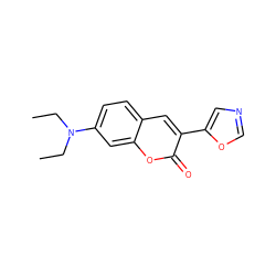 CCN(CC)c1ccc2cc(-c3cnco3)c(=O)oc2c1 ZINC000141326821