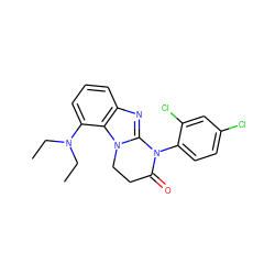 CCN(CC)c1cccc2nc3n(c12)CCC(=O)N3c1ccc(Cl)cc1Cl ZINC000144063973