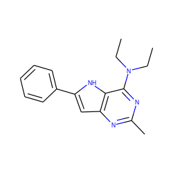 CCN(CC)c1nc(C)nc2cc(-c3ccccc3)[nH]c12 ZINC000100867545