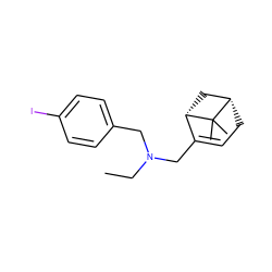 CCN(CC1=CC[C@H]2C[C@@H]1C2(C)C)Cc1ccc(I)cc1 ZINC000095559473