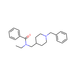 CCN(CC1CCN(Cc2ccccc2)CC1)C(=O)c1ccccc1 ZINC000103266139