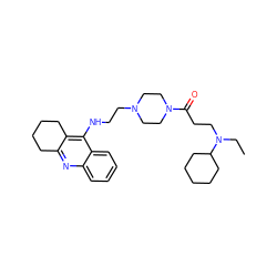 CCN(CCC(=O)N1CCN(CCNc2c3c(nc4ccccc24)CCCC3)CC1)C1CCCCC1 ZINC000084669562