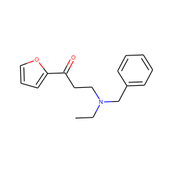 CCN(CCC(=O)c1ccco1)Cc1ccccc1 ZINC000045315494