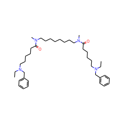 CCN(CCCCCC(=O)N(C)CCCCCCCCN(C)C(=O)CCCCCN(CC)Cc1ccccc1)Cc1ccccc1 ZINC000028089534