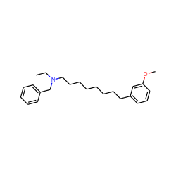 CCN(CCCCCCCCc1cccc(OC)c1)Cc1ccccc1 ZINC000653712838