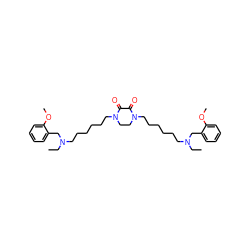 CCN(CCCCCCN1CCN(CCCCCCN(CC)Cc2ccccc2OC)C(=O)C1=O)Cc1ccccc1OC ZINC000044351175