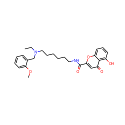 CCN(CCCCCCNC(=O)c1cc(=O)c2c(O)cccc2o1)Cc1ccccc1OC ZINC000299858380