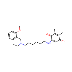 CCN(CCCCCCNC1=CC(=O)C(C)=C(C)C1=O)Cc1ccccc1OC ZINC000101464498