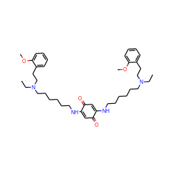 CCN(CCCCCCNC1=CC(=O)C(NCCCCCCN(CC)CCc2ccccc2OC)=CC1=O)CCc1ccccc1OC ZINC000150570466