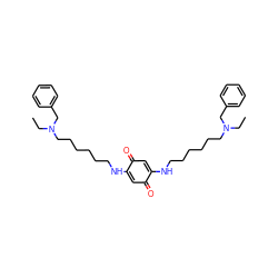 CCN(CCCCCCNC1=CC(=O)C(NCCCCCCN(CC)Cc2ccccc2)=CC1=O)Cc1ccccc1 ZINC000101069766