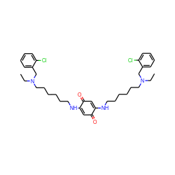 CCN(CCCCCCNC1=CC(=O)C(NCCCCCCN(CC)Cc2ccccc2Cl)=CC1=O)Cc1ccccc1Cl ZINC000101109300