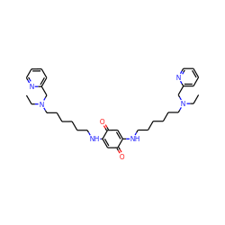 CCN(CCCCCCNC1=CC(=O)C(NCCCCCCN(CC)Cc2ccccn2)=CC1=O)Cc1ccccn1 ZINC000100068886