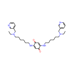 CCN(CCCCCCNC1=CC(=O)C(NCCCCCCN(CC)Cc2cccnc2)=CC1=O)Cc1cccnc1 ZINC000100068890