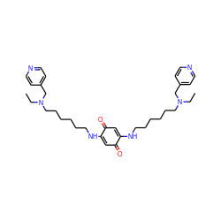 CCN(CCCCCCNC1=CC(=O)C(NCCCCCCN(CC)Cc2ccncc2)=CC1=O)Cc1ccncc1 ZINC000100068895