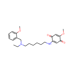 CCN(CCCCCCNC1=CC(=O)C(OC)=CC1=O)Cc1ccccc1OC ZINC000101464500