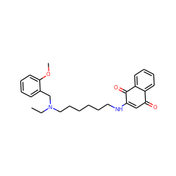 CCN(CCCCCCNC1=CC(=O)c2ccccc2C1=O)Cc1ccccc1OC ZINC000101464493