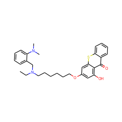 CCN(CCCCCCOc1cc(O)c2c(=O)c3ccccc3sc2c1)Cc1ccccc1N(C)C ZINC001772614552