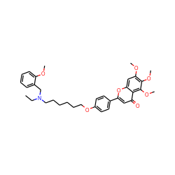 CCN(CCCCCCOc1ccc(-c2cc(=O)c3c(OC)c(OC)c(OC)cc3o2)cc1)Cc1ccccc1OC ZINC000473111418